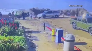 Massive waves pound Southern California