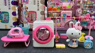 Satisfied unboxing experience with rabbit mini washing machine, pink mini set series, Toy World ASMR