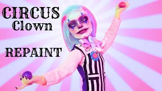 Clown Repaint🎪 Haunted Circus Collab🎪 Monster High Art Boy Doll