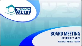 TVDSB Board Meeting October 27, 2020
