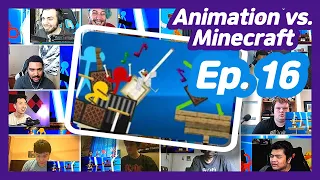 Note Block Battle - Animation vs. Minecraft Shorts Ep 16 REACTION MASHUP