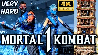 MK1 *SUB ZERO* VERY HARD KLASSIC TOWER GAMEPLAY!! (FROST AS KAMEO) 4K 60 FPS NO ROUNDS LOST!! (MK12)