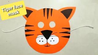 Tiger face mask | how to make tiger face mask