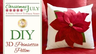 DIY 3-D Poinsettia Pillow | a Shabby Fabrics Craft Sewing Tutorial
