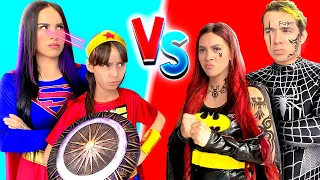 SUPERHÉROE BUENO 😇 vs SUPERHÉROE MALO 👿 | Karla Bustillos