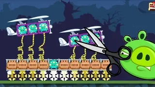 Bad Piggies - CARRYING ALIEN PLANE BY GOLDEN ROPE! CUT THE ROPE!