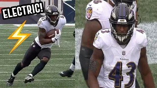Justice Hill Shows off CRAZY Speed... 😳 Ravens vs Patriots Highlights