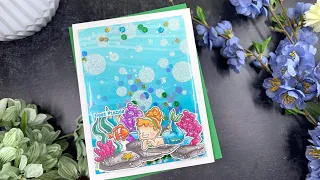 Vitamin Sea Flat Shaker Card | Spectrum Noir Tri-Blend Markers