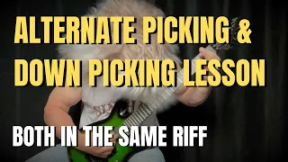 Alternate and Down Picking in the Same Riff   Metal Rhythm Guitar