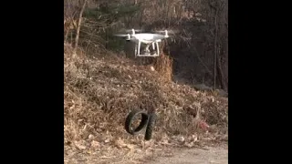 DJI Phantom 4 airdrop system lifting weight test