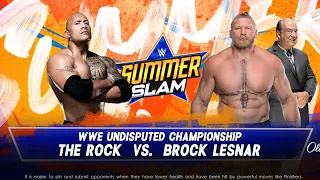 The Rock vs Brock Lesnar - WWE Undisputed Title Match | SummerSlam