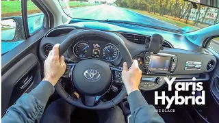 Toyota Yaris 1.5 Hybrid 100 HP E-CVT  | 4K POV Test Drive #118 Joe Black