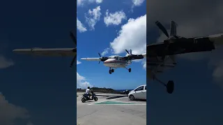 PJ-WIU - De Havilland DHC-6-300 Twin Otter - Winair low landing in Saint Barthélemy Airport