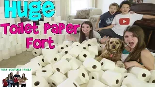 HUGE INDOOR TOILET PAPER FORT / That YouTub3 Family