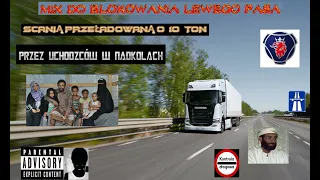 █▬█ █ ▀█▀ MIX DO BLOKOWANIA LEWEGO PASA SCANIĄ PRZEŁADOWANĄ O 10 TON PRZEZ UCHODŹCÓW W NADKOLACH