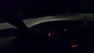 POV night drive and donuts  Audi 100 C4 2.8 quattro