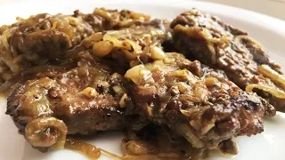 Как пожарить печень с луком за 5 минут. Вкусная и нежная печенка с луком