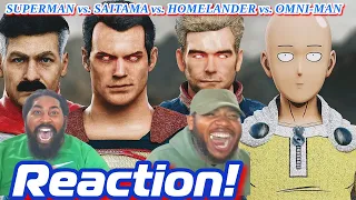 SUPERMAN vs. SAITAMA vs. HOMELANDER vs. OMNI-MAN: REACTION!🔥🦸🏾