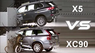 BMW X5 vs Volvo XC90 -  Crash Test