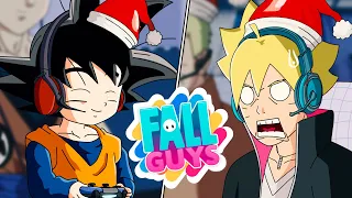 GOTEN AND BORUTO PLAY FALL GUYS WITH THEIR PARENTS | FactyKilian