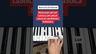 Nunca es Suficiente piano tutorial facil