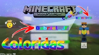 ⭐️Como Colocar Nome 🌈Colorido Minecraft PE