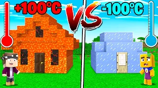 +100°C HAUS VS. -100°C HAUS IN MINECRAFT!