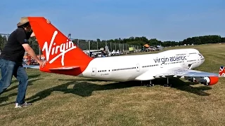 WOW !!! STUNNING !!! BIGGEST RC AIRPLANE IN THE WORLD BOEING 747-400 VIRGIN ATLANTIC AIRLINER FLIGHT