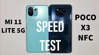 Xiaomi Mi 11 Lite 5G vs Xiaomi Poco X3 NFC Speed Test