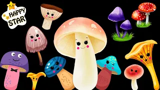 Happy Mushroom Dance Party - Fun Animation with Music - Baby Sensory