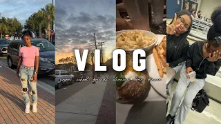 VLOG || morning routine, school , out w friends , clean w me , hair , eating out , etc.