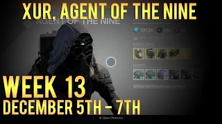 Destiny - Xur Week 13 Location & Inventory (December 5-7)