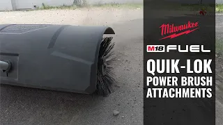 NEW! Milwaukee Quik-Lok Power Brush Attachments [Rubber Broom & Bristle Brush]