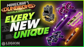 Every NEW Unique Item And Where To Find It| Minecraft Dungeons Jungle Awakens DLC