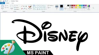 How to draw a Disney logo using MS Paint | Drawing Tutorial