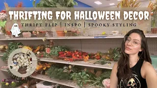 THRIFTING FOR HALLOWEEN DECOR 🎃 - THRIFT w/ me for Halloween Decor + thrift flip + HALLOWEEN STYLING