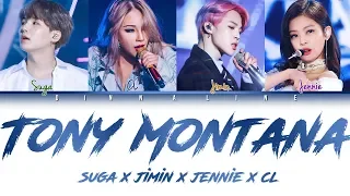 How Would SUGAXJIMINXCLXJENNIE sing 'TONY MONTANA' by AGUST D(Color Lyrics Eng/Rom/Han)(FANMADE)