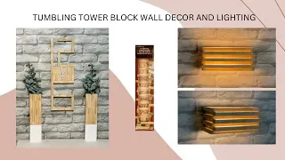 TUMBLING TOWER BLOCK WALL DECOR AND LIGHTING