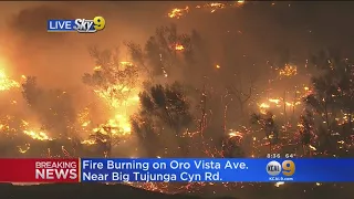 Crews Battle Brush Fire In Sunland-Tujunga Area