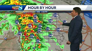 Severe storm chances continue throughout Tuesday afternoon