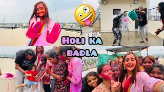 😝 Holi Prank on Papa Gone Wrong | Bindass Kavya ki Colorfull Holi Celebration with family & Girls