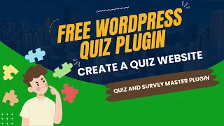Free WordPress Quiz Plugin | Create Quiz Website | Quiz And Survey Master Plugin Tutorial