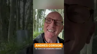 Andrés Corson se suma a mi cumpleaños solidario