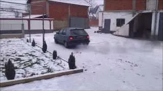 Golf 2 TDI winter snow drift funny