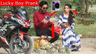 Gold Digger Prank With Lucky boy Twist