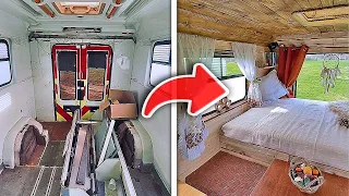 They Converted An Old AMBULANCE into a TINY HOME | Full build start to finish