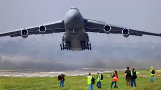 US Largest Aircraft Lifts 420 Tons During Insane Short Takeoff at Full Throttle