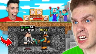 NIE WYJDŹ z WYSPY ⚠️ (z WOJAN) ✅ na BED WARS CHALLENGE! 🚫 *było ciężko* 😈 w Minecraft!