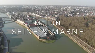 Seine & Marne - Melun - 4K - Vu du ciel