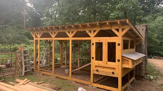 Building an awesome chicken coop-Part 1. Hen house. Chicks in the mail, and meeting our dogs.